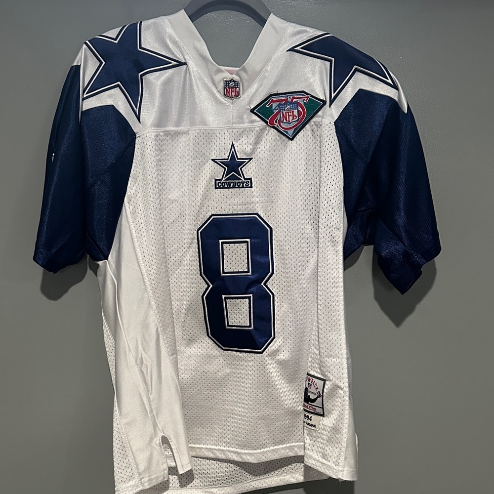 Mitchell & Ness Troy Aikman White NFL Jersey